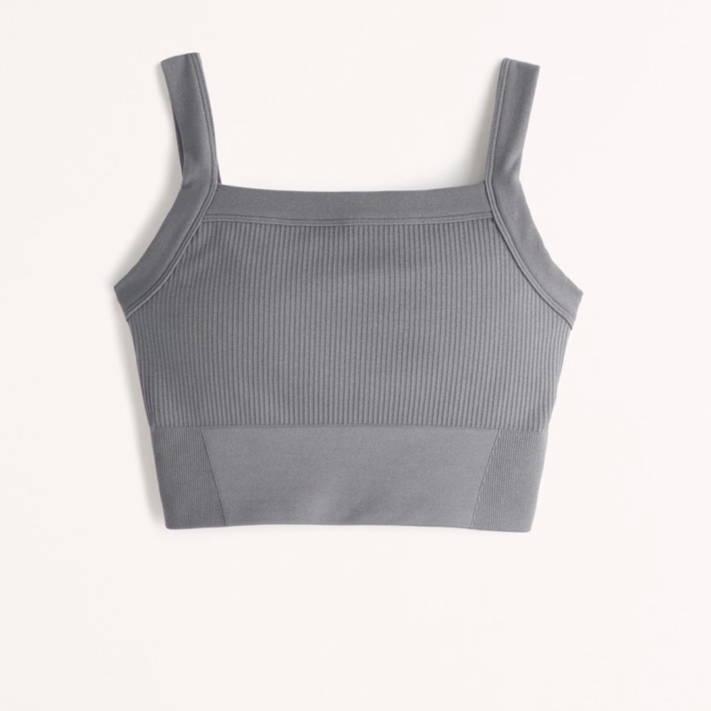 NWT Abercrombie Seamless Ribbed Square Neck Cropped Tank